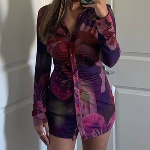 🆕WITH JEAN LIMITED EDITION ANDY DRESS FLAMBOYANT ANTHURIUM NWT XS DEAD-STOCK